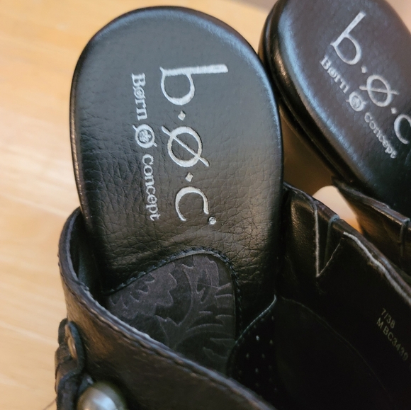 B.O.C Black Leather Mules - Picture 2 of 5